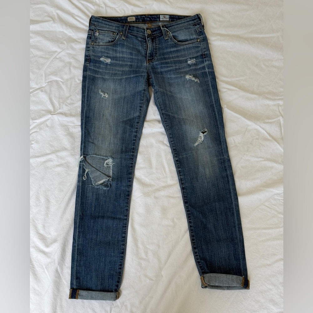 Stilt Blue Skinny Jeans Distressed Vintage